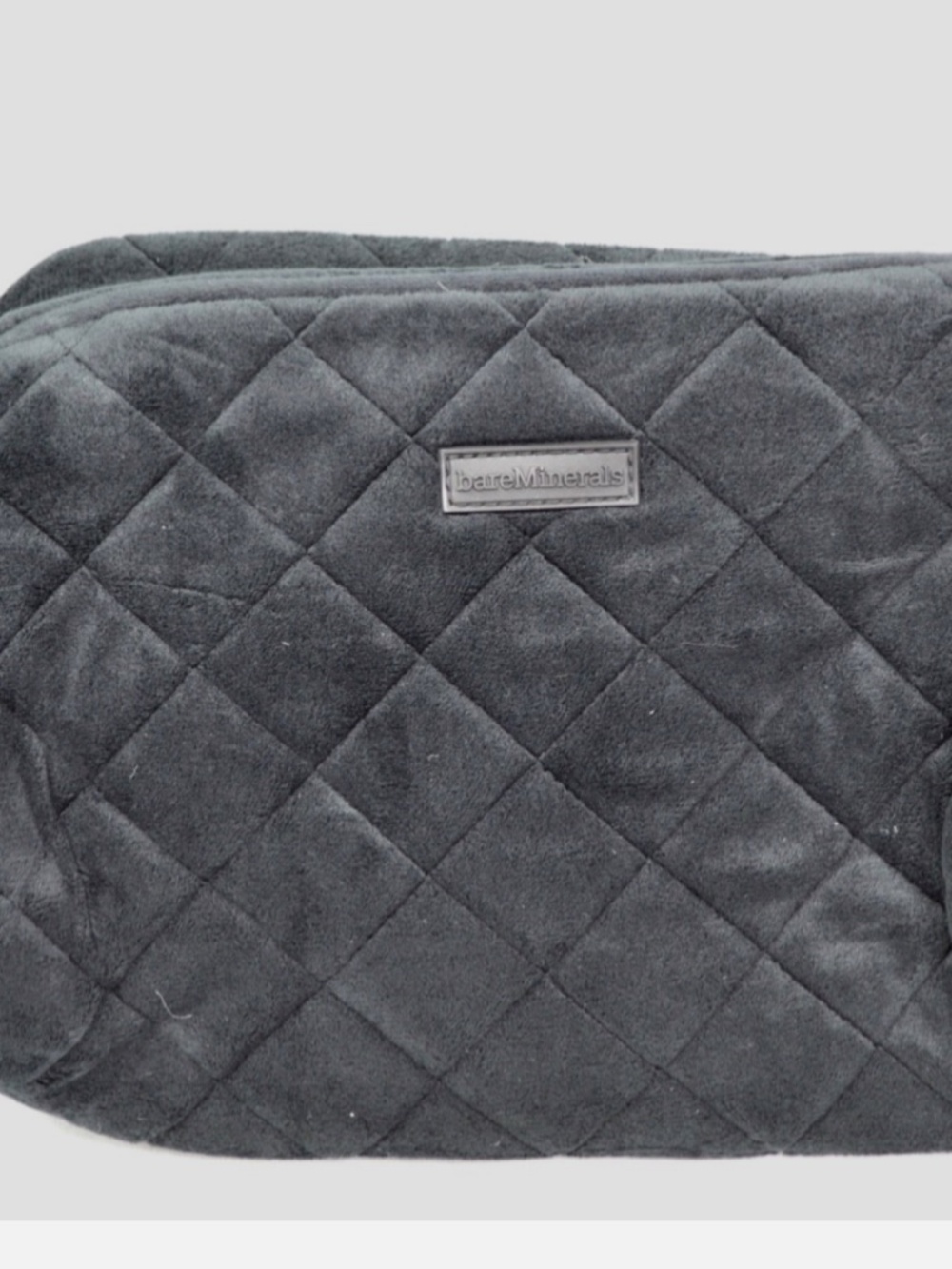 Bare Minerals Black Cosmetic Quilted Pouch — New